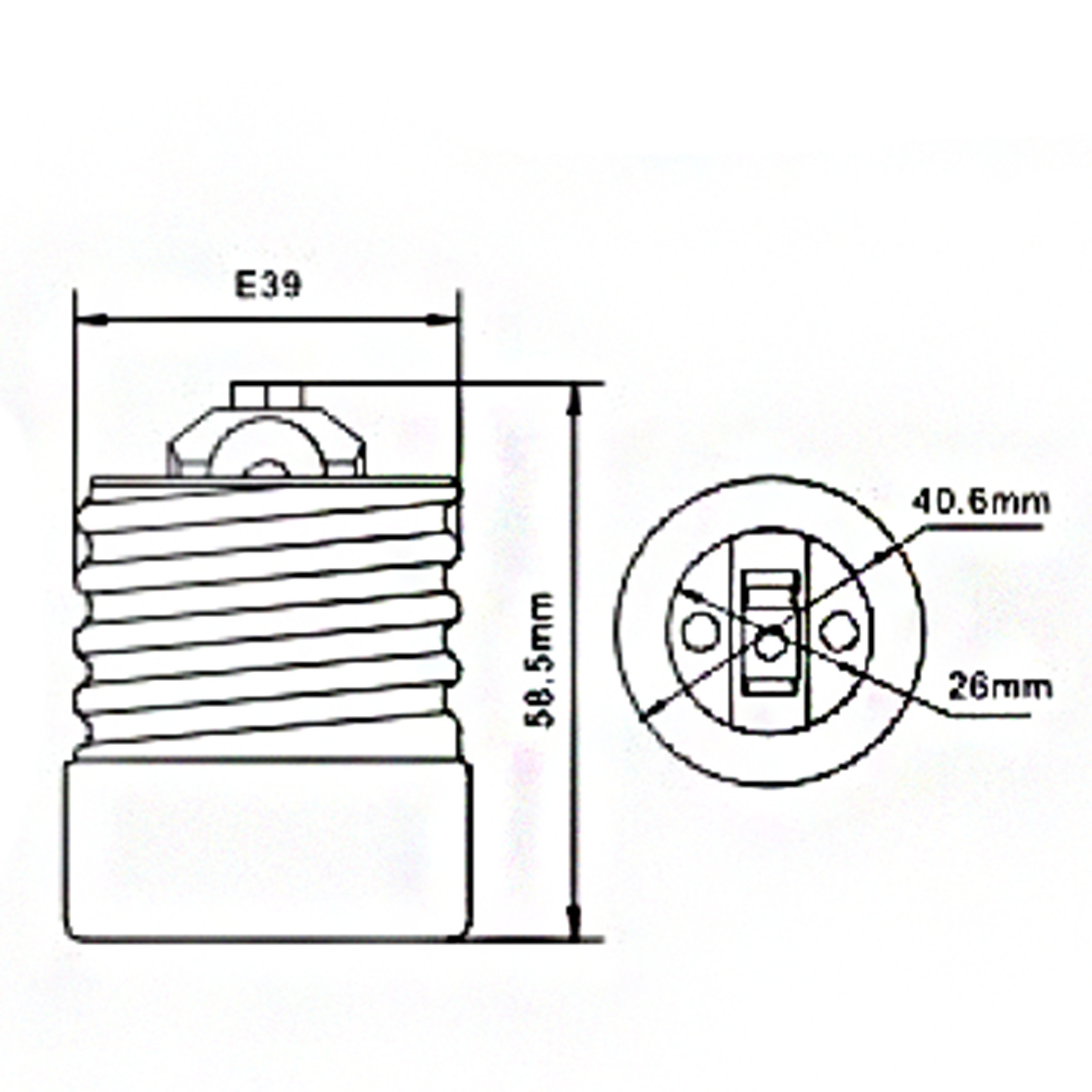 New Light Bulb Socket Adapter Medium Base E39 to E26 Screw Reducer Lamp Holder gallery