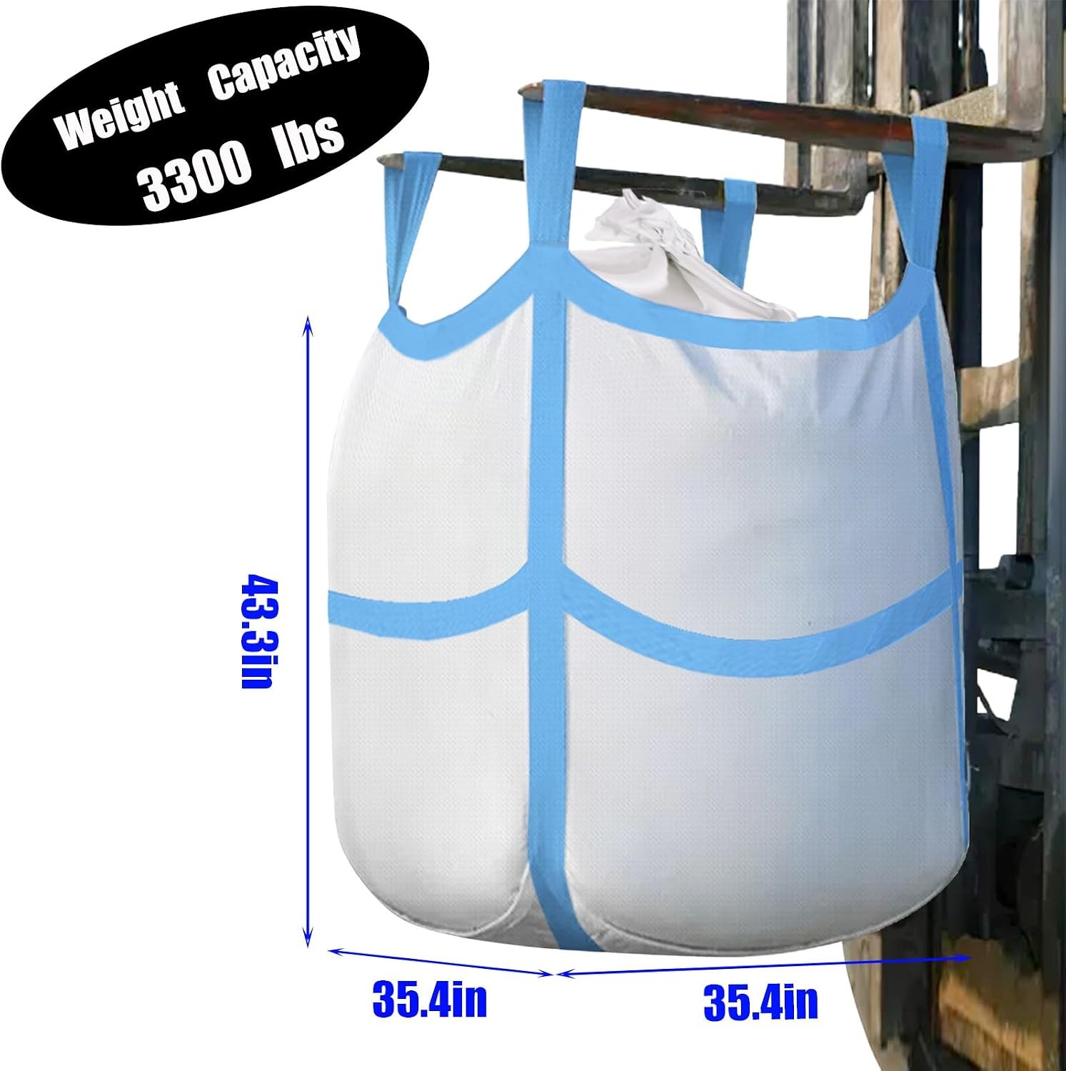 Polypropylene Bulk Bag 10Pcs 3300lbs FIBC Duffle Top gallery