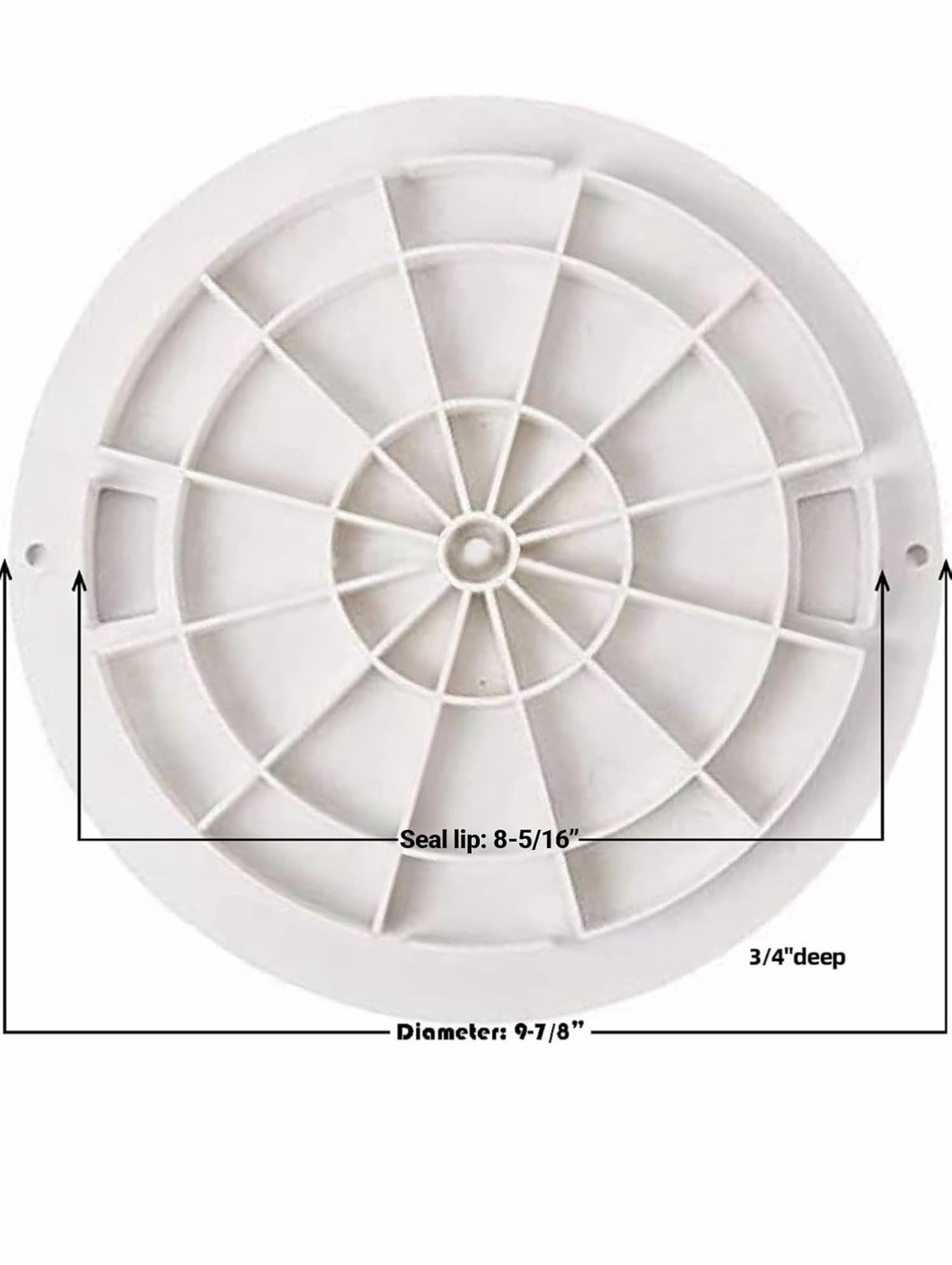 Round Pool Skimmer Lid Cover Replacement 9-7/8 in Dia x 3/4 in Deep gallery