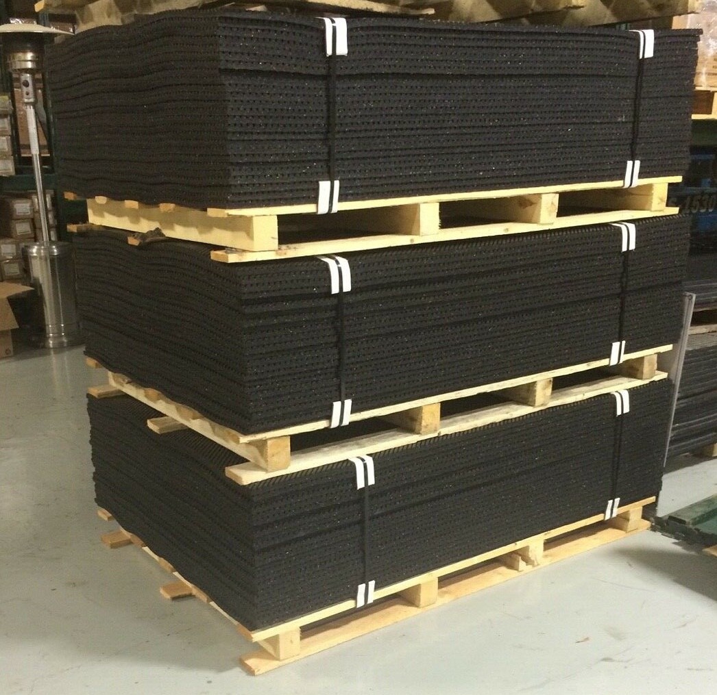 25 PCS - 4x6' 3/4" SMOOTH RUBBER FLOOR GYM MATS - COMMERCIAL CROSSFIT - 600 SF gallery