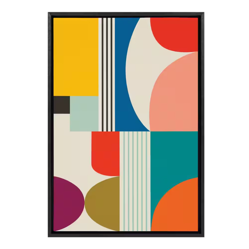 Sylvie "Mid Century Modern Pattern" by Rachel Lee of My Dream Wall Black Framed gallery