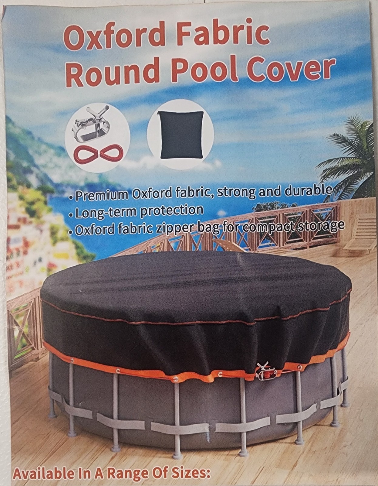 28Ft Round Pool Cover - Solar Covers for Above Ground Pools, Oxford Fabric Pool gallery