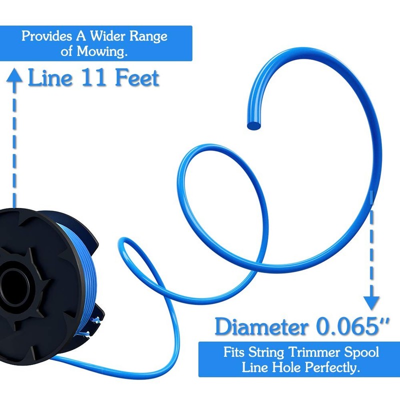 8-Pcs Weed Eater String Replacement for Ryobi 18v/24v/40v Cordless Trimmers 1Cap gallery