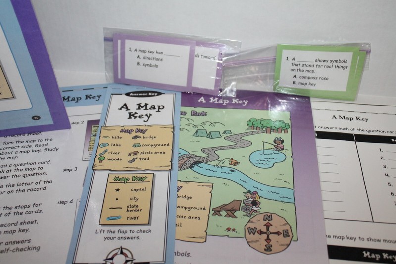 Evan-Moor Geography Folder Center "Using a Map Key" Activity Grades 2-4 gallery