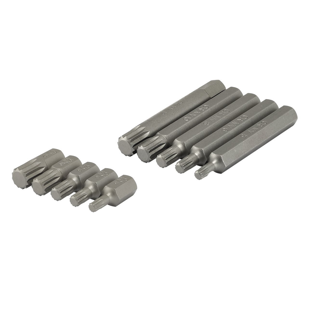 11pc XZN 12 Point Spline Socket Bit Set Hex Shank M5 M6 M8 M10 M12 NEW FREE SHIP gallery