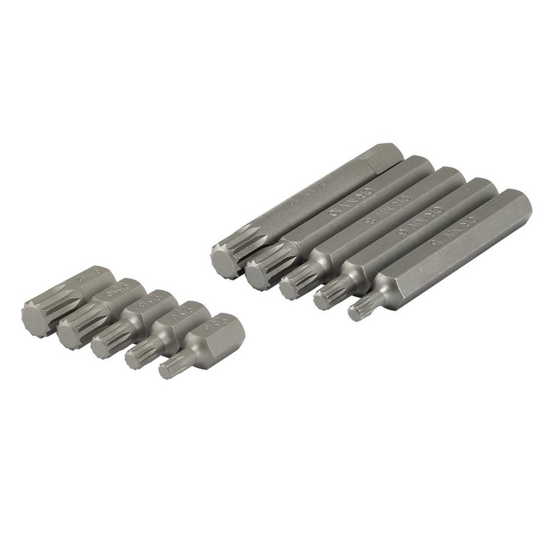 11pc XZN 12 Point Spline Socket Bit Set Hex Shank M5 M6 M8 M10 M12 NEW FREE SHIP gallery