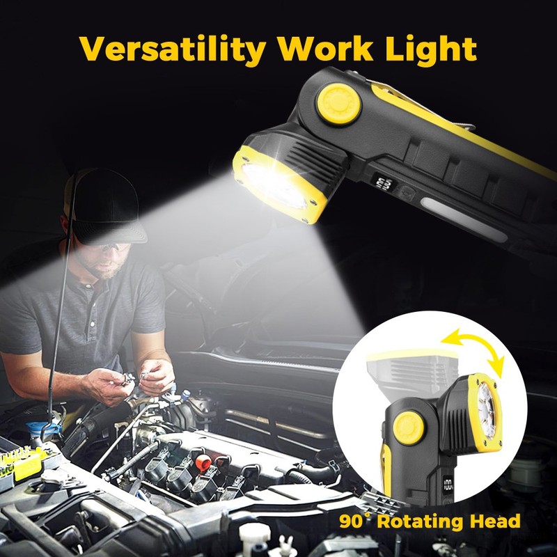 Rechargeable LED Work Light Mechanic Flashlight Lamp Magnetic Base Super Bright gallery