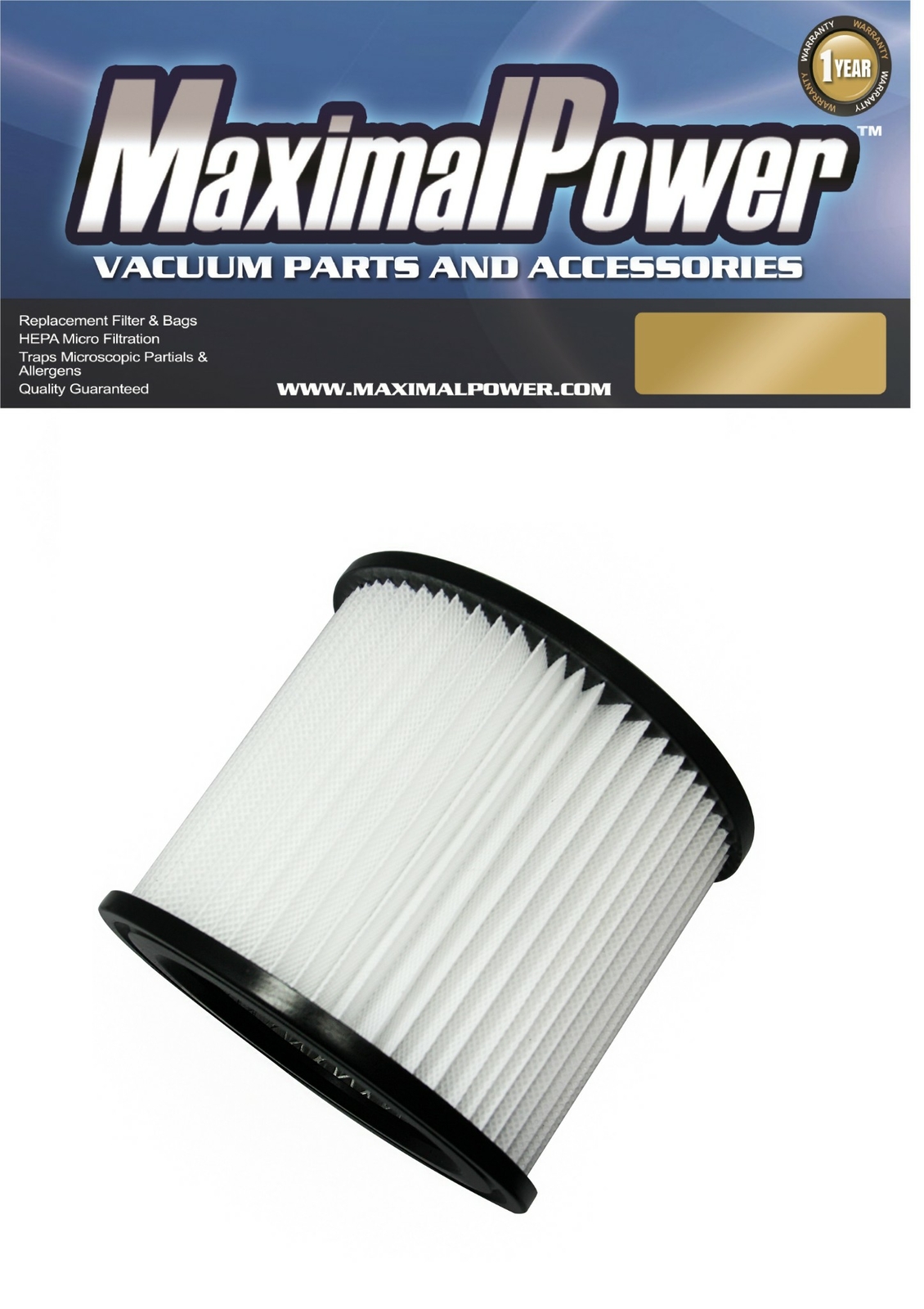 MaximalPower Cartridge Filter for Shop Vac 903-98 HangUp Wet/Dry Vacuum gallery