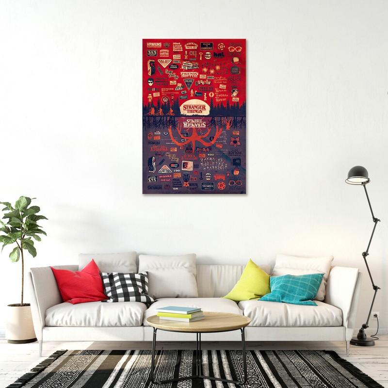 Stranger Things - TV Show Poster / Print (The Upside Down - Infographic) gallery