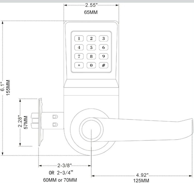 Digital Door Lock,Unlock with Remote Control, M1 Card, Code and Key,Handle... 8 gallery