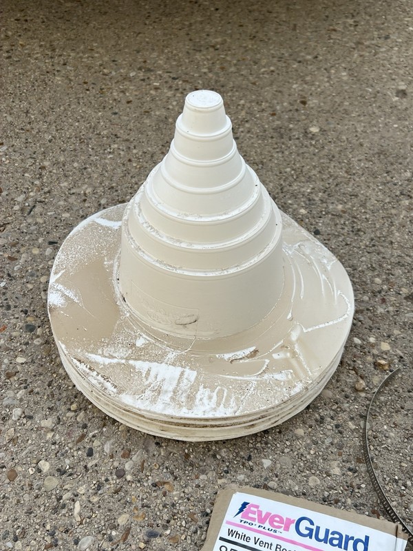 1/2 Dozen Everguard TPO Plus White Vent Boot 1” To 6” 8513920 Roofing Supplies gallery