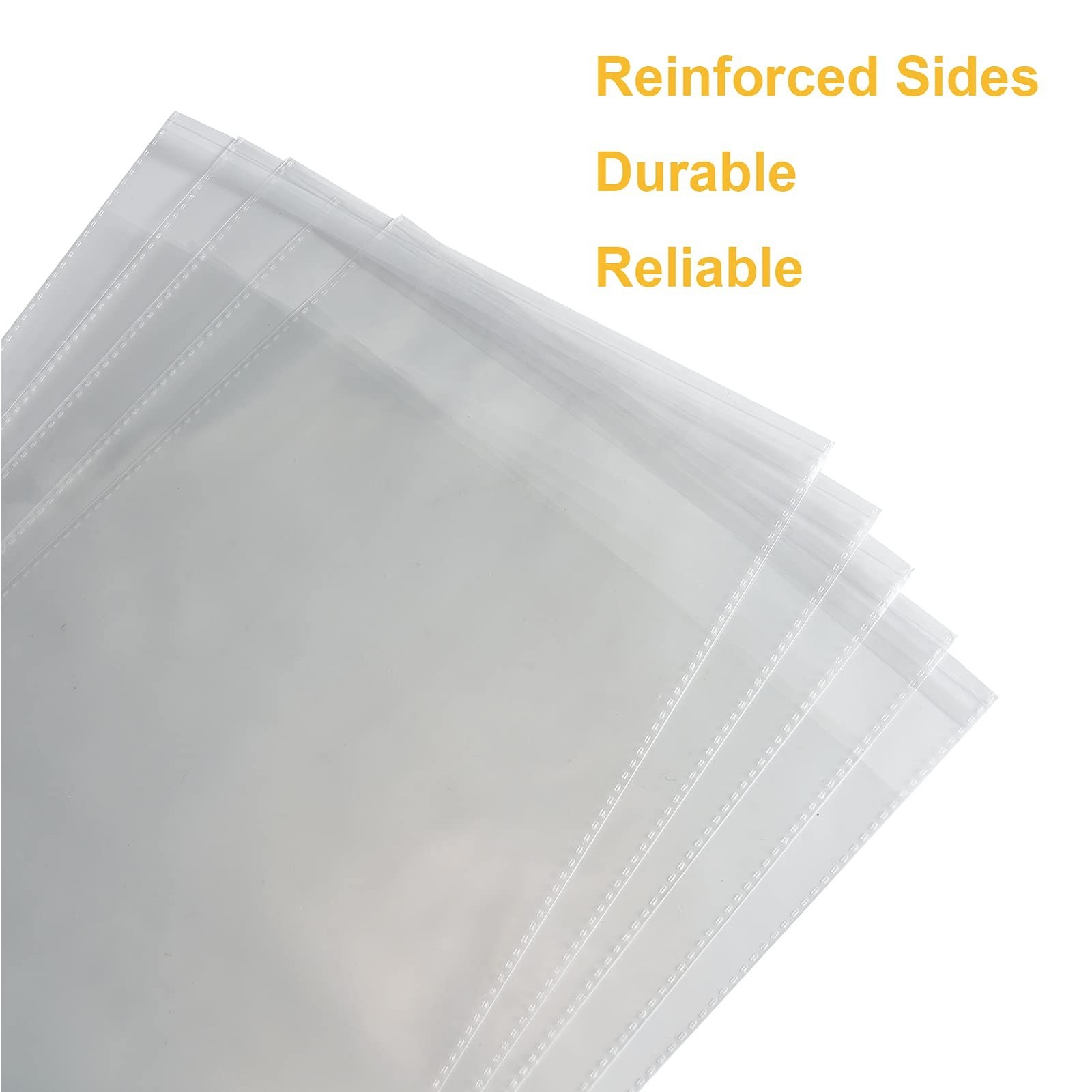 LOOKSGO 50pcs 9x12 Inch Resealable Poly Bags - Clear Self Sealing Bags for Pa... gallery