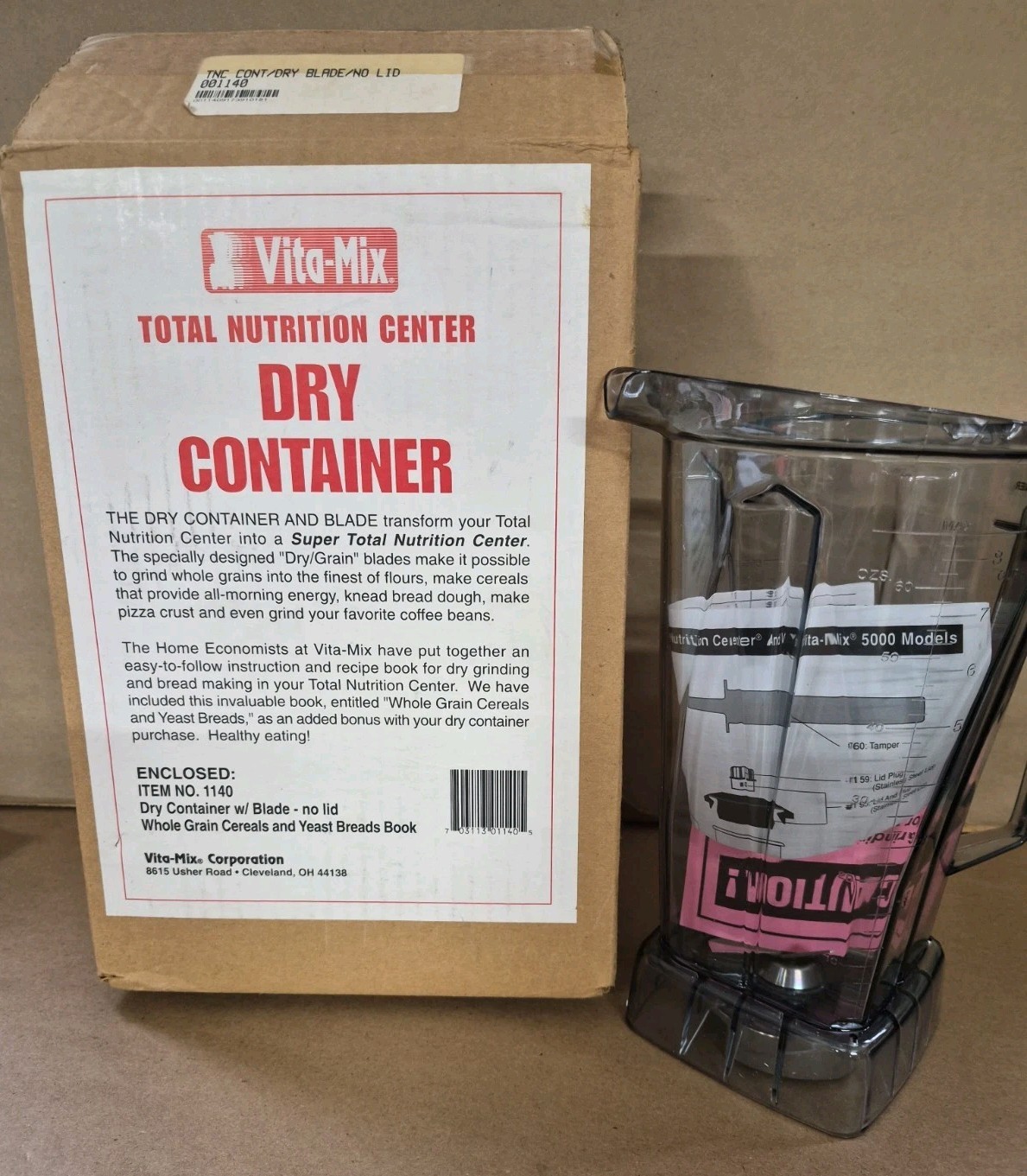 Vita-Mix 64oz Dry Blade Container Whole Grains Pitcher Grinder New in Box NOS gallery