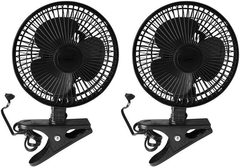 2 Pack 6-Inch Whisper Quiet Adjustable Clip-On Fan - Dual Speed Comfort in Black gallery