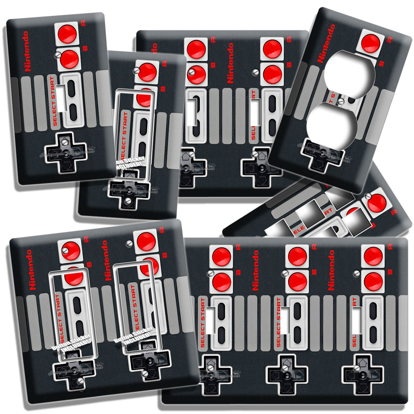 VIDEO GAME CONTROLLER CLASSIC NINTENDO LIGHT SWITCH WALL PLATE OUTLET ROOM DECOR gallery
