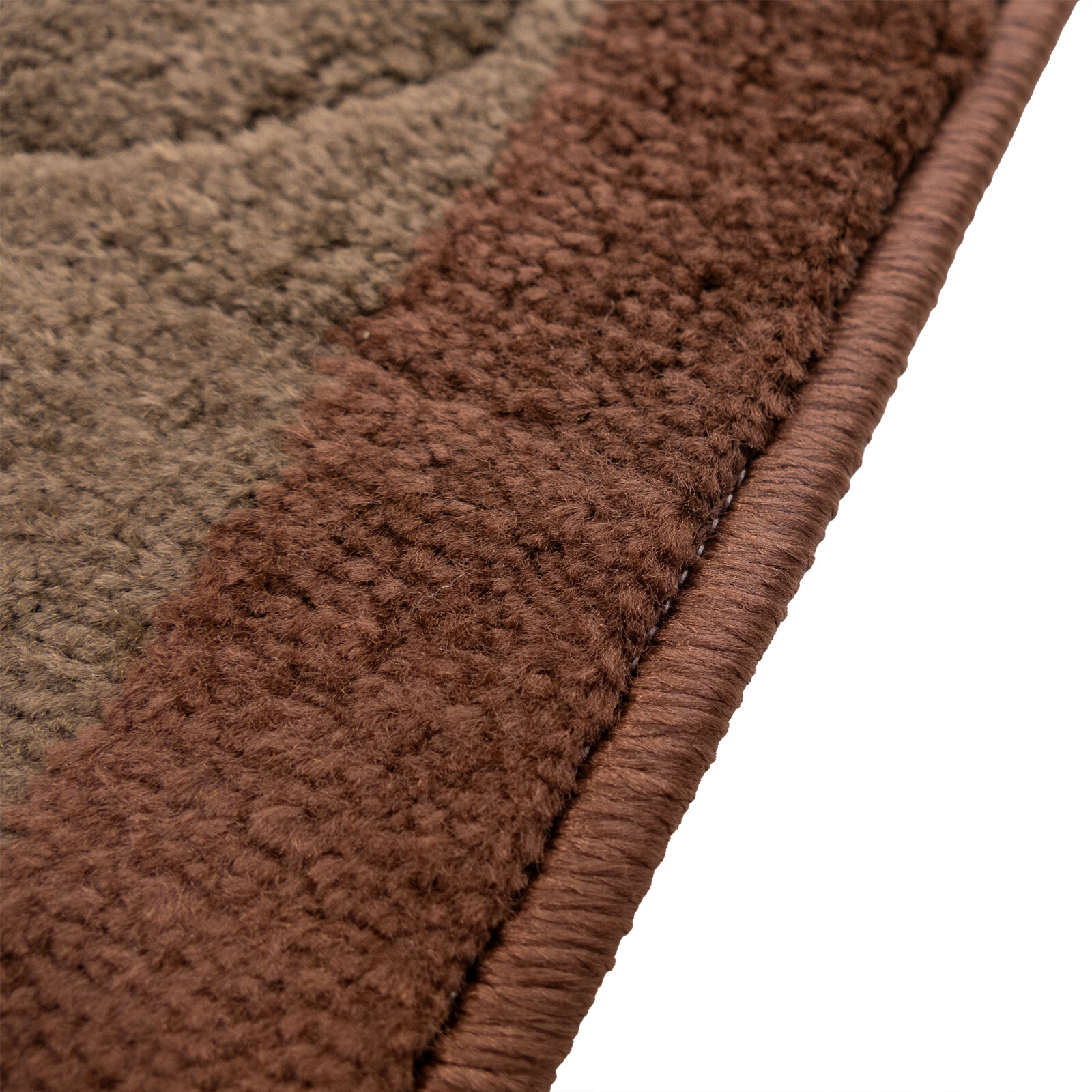 Custom Size Circle Design Brown Washable Runner Rug 26"/30"/36" Wide gallery