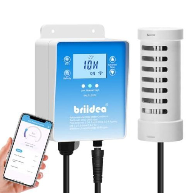 Briidea WiFi Salt Chlorine Generator Titanium Cell App 2000 Gal Swim Spa gallery