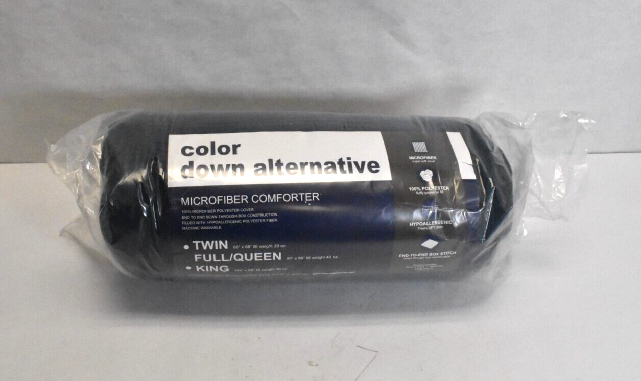 Color Down Alternative Microfiber Comforter Full/Queen Size 88" x 88" Navy gallery