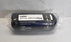 Color Down Alternative Microfiber Comforter Full/Queen Size 88″ x 88″ Navy