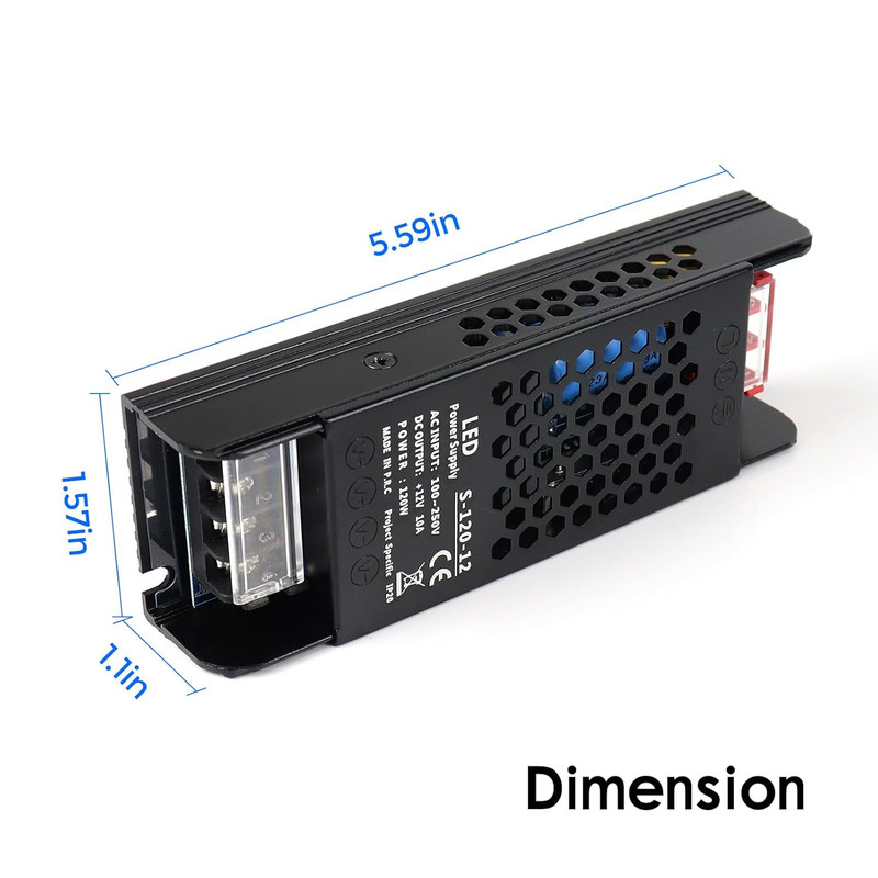 12V 10A 120W Universal Regulated Switching Power Supply, 100-250V AC to 12V DC C gallery