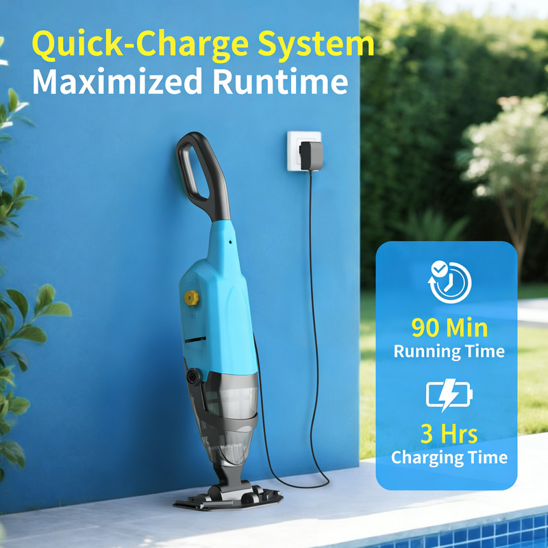 Cordless Pool Vacuum Rechargeable Handheld Pool/Spa Vacuum 90 Min Runtime gallery