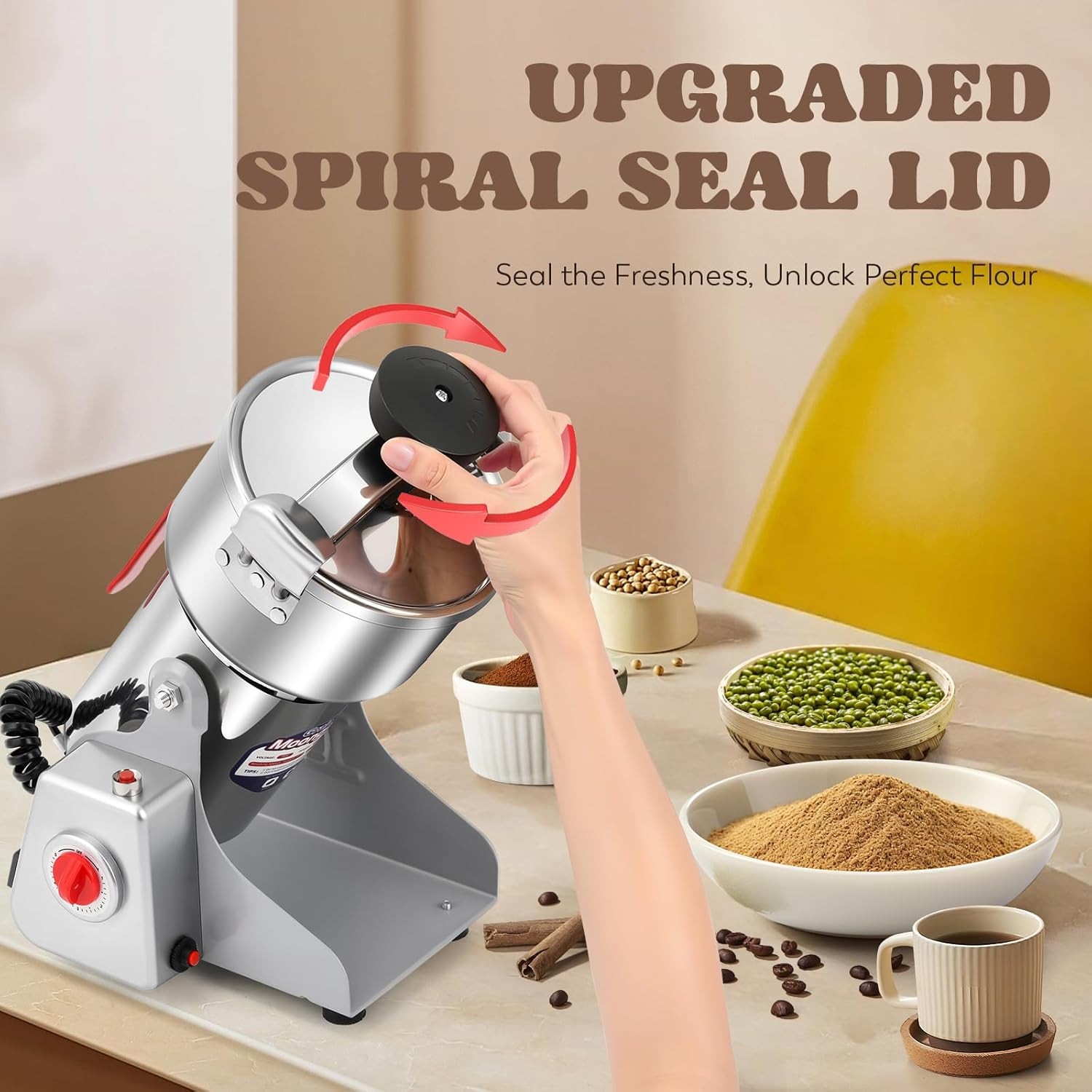 800G High-Speed Electric Grain Mill Grinder for Spices & Herbs gallery