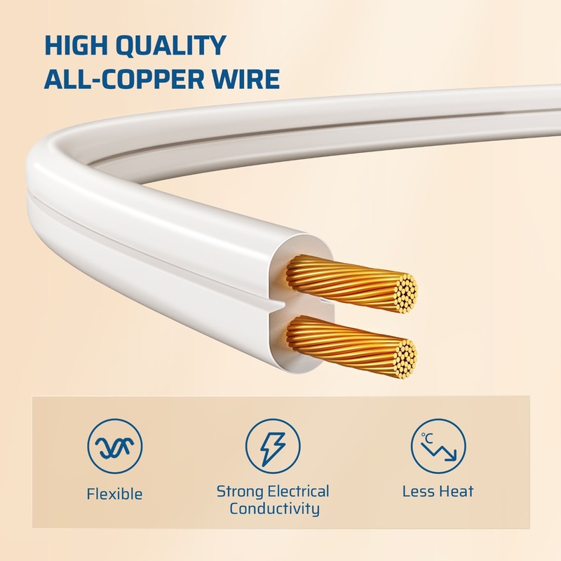 DEWENWILS 4 Pack 3FT Extension Cords for Indoor 2 Prong 3 Outlets with Safety gallery