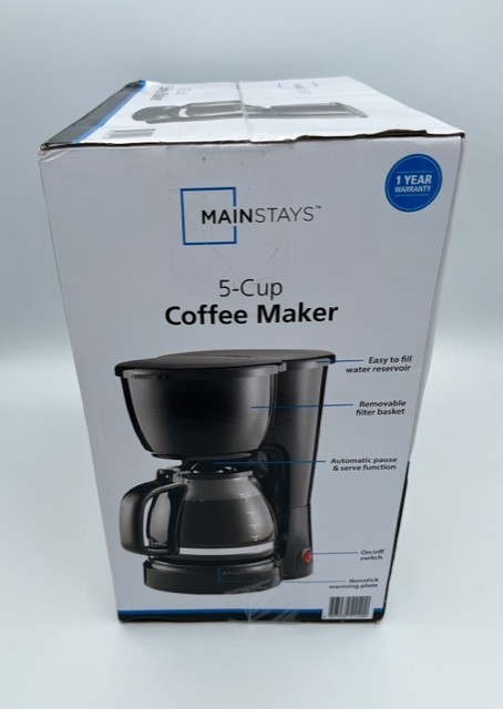 5 Cup Coffee Maker By Mainstays NIB gallery