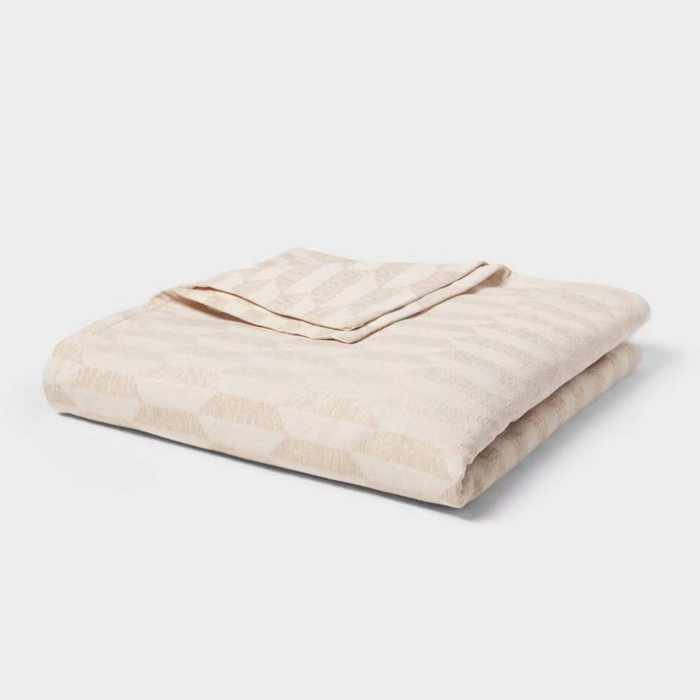 Chenille Jacquard Blanket Geo - Threshold gallery