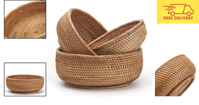 Elegant Stackable Rattan Baskets – Natural Storage Solution for Home Decor gallery