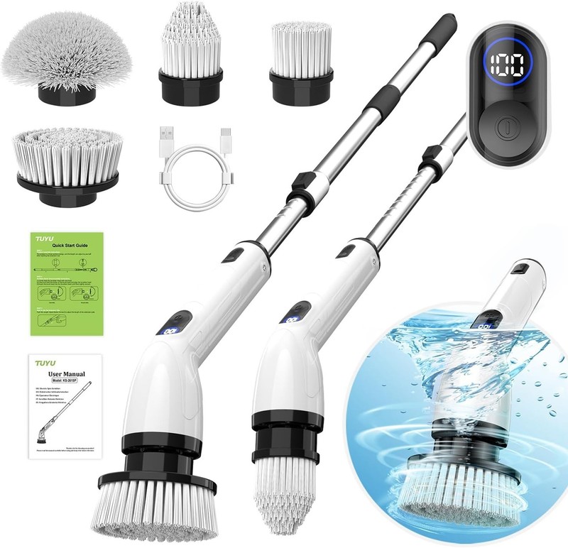 Electric Spin Scrubber with 4 Replaceable Heads gallery