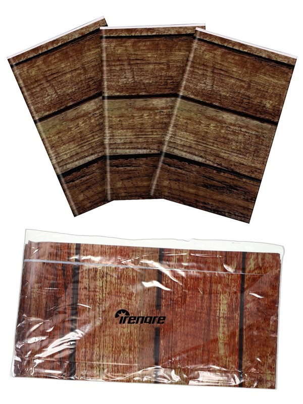 Brown Wood Grain Tablecloths Rustic Plastic Table Covers (3 Pcs,54 x 108 Inches) gallery