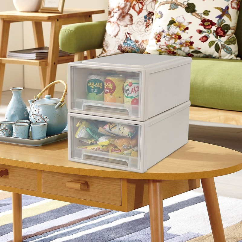 Cand 12 Quart Stackable Plastic Drawers, Plastic Compact Stacking Storage Unit gallery