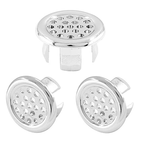 3 Pack Bathroom Sink Overflow Trim Ring Electroplating Chrome Overflow Drain Cov gallery