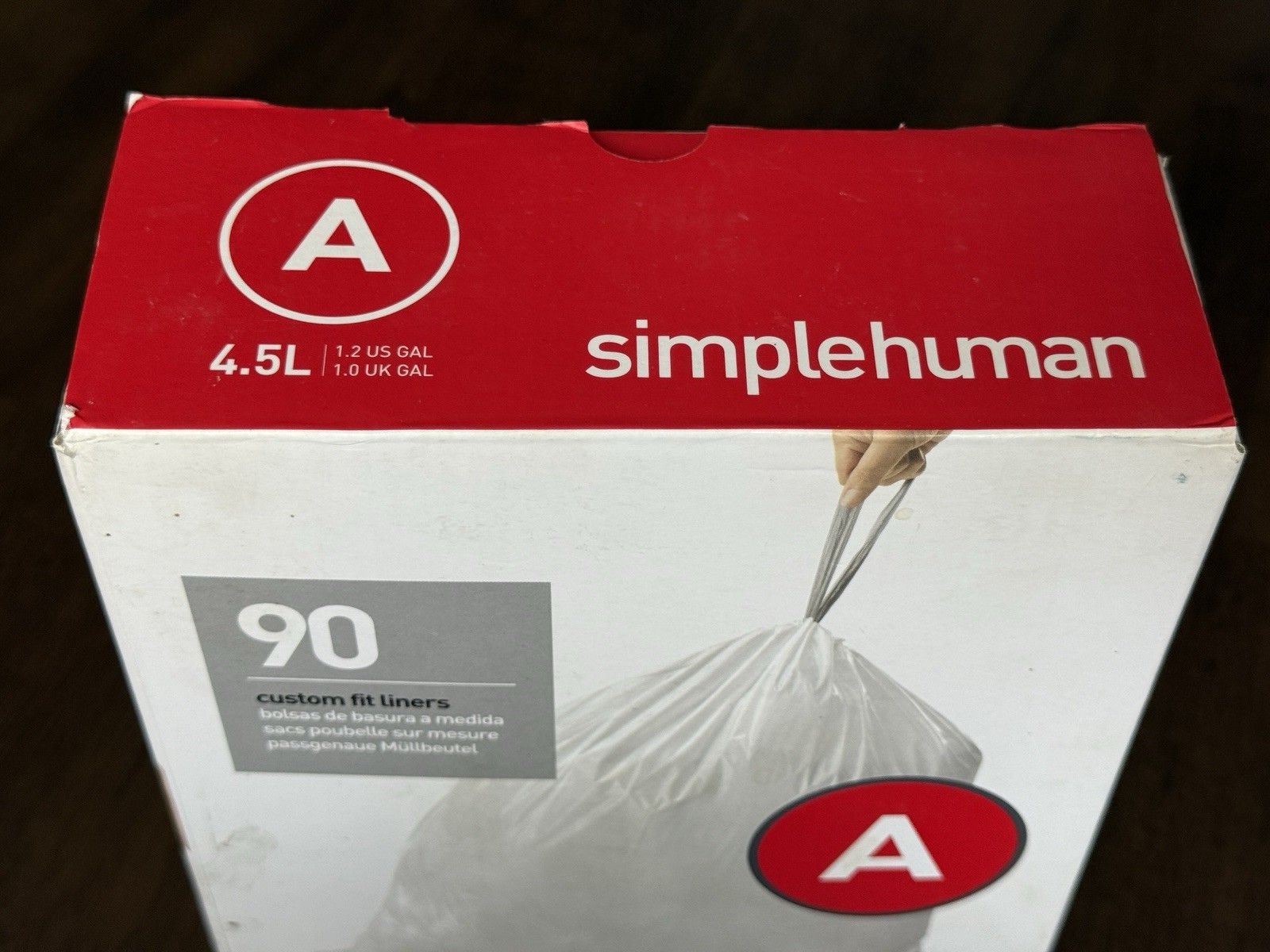 Simplehuman Code A Custom Fit Liners Trash Bags - 90 Count - 4.5 Liter / 1.2 Gal gallery