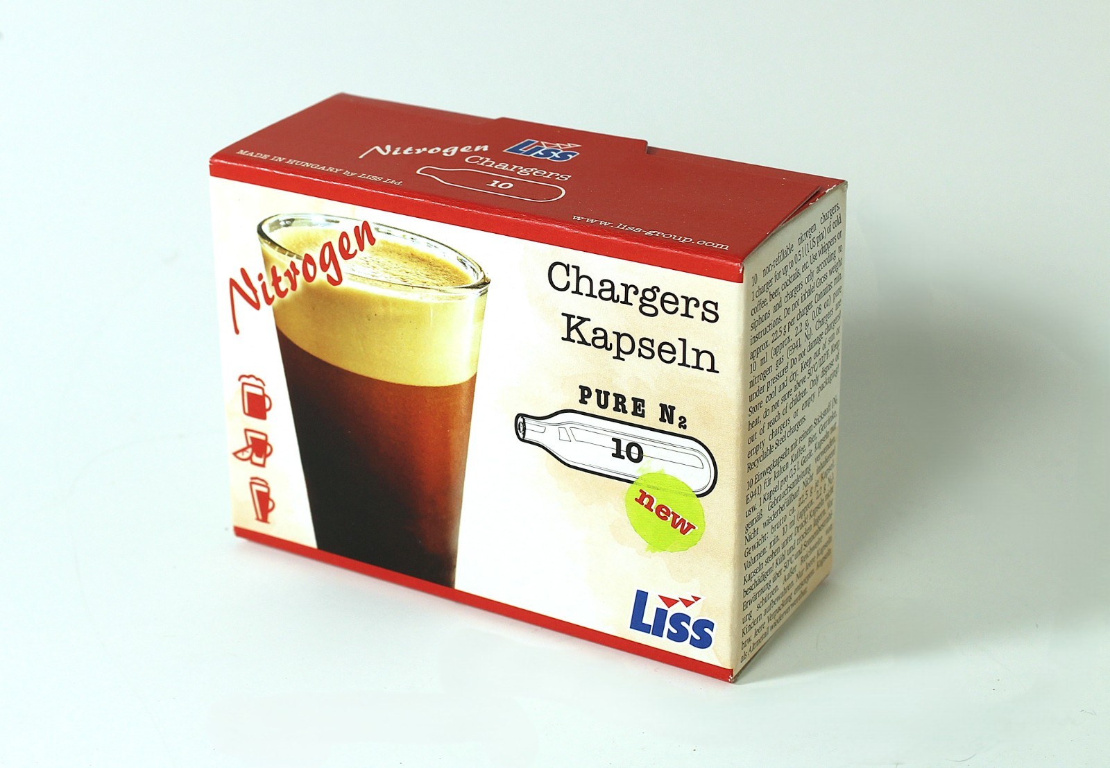 Nitrogen N2 Cartridges 2 gram NITRO Coffee Beer Cold Brew Nonthreaded 10-pk gallery