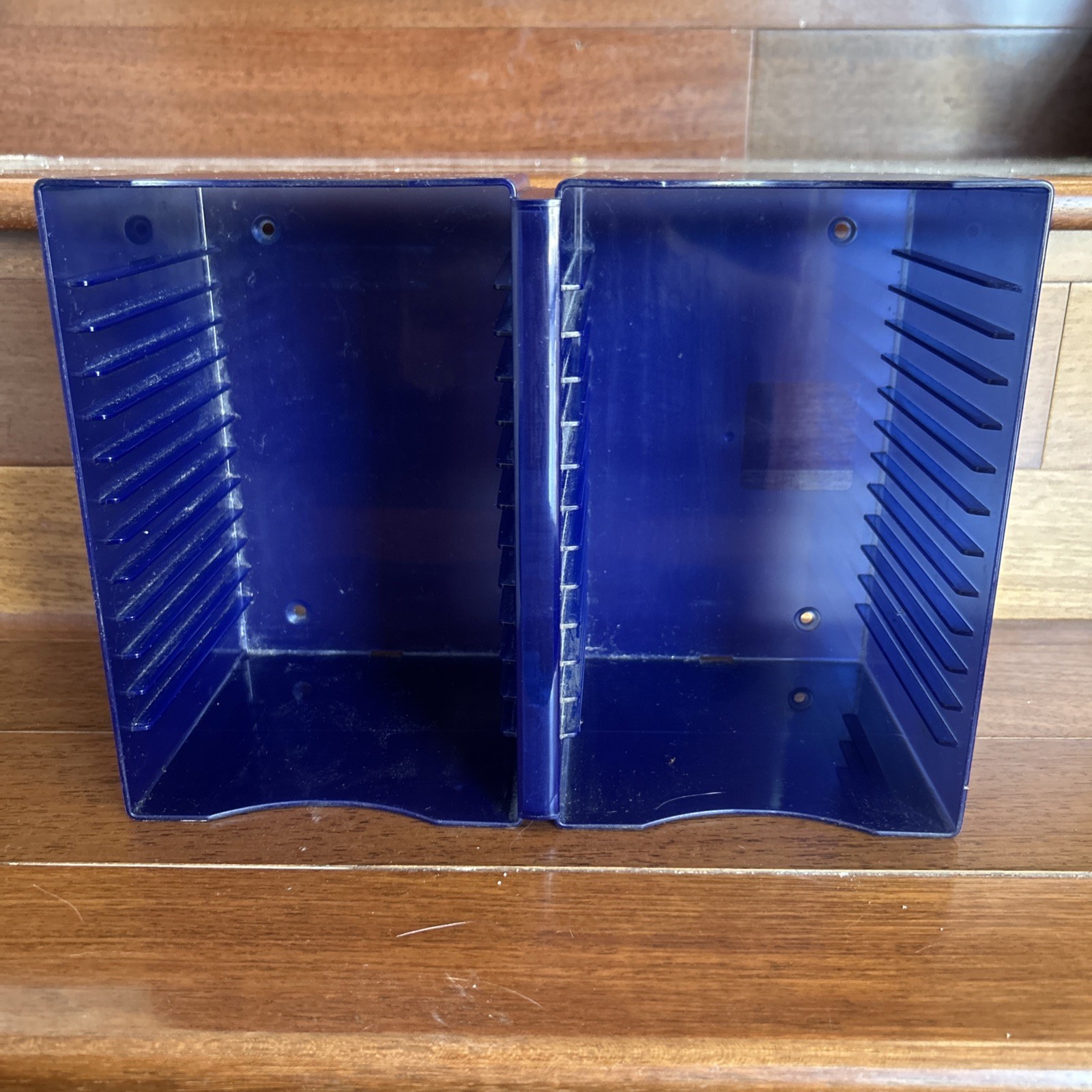 Atlantic 24 CD Storage Rack Jewel Case Holder Blue Acrylic Wall Mount Desktop gallery