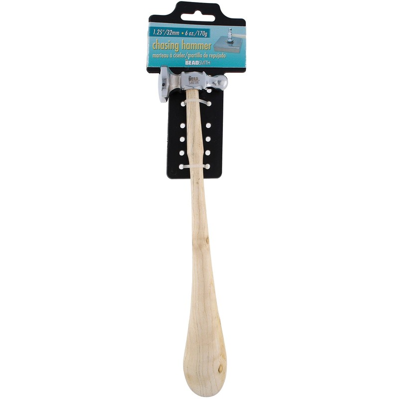 Two-Sided Chasing Hammer - 10.75 Inches Wooden Handle, 2.25” Steel Head with ... gallery