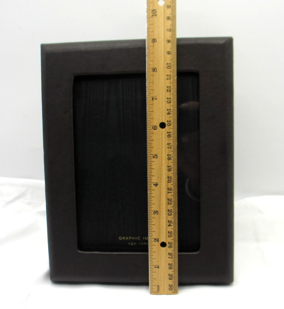 Graphic Image Leather Frame Holds 5x7" Photo NEW Made in America BROWN gallery