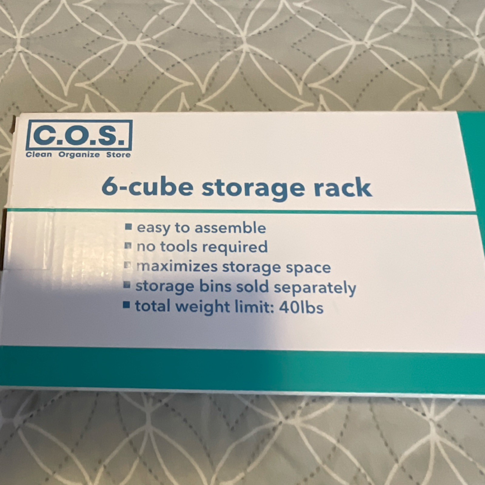 C.O.S. 6-Cube Storage Rack Organizer, Easy Assemble, 35.04 x 12.07 x 23.43 gallery