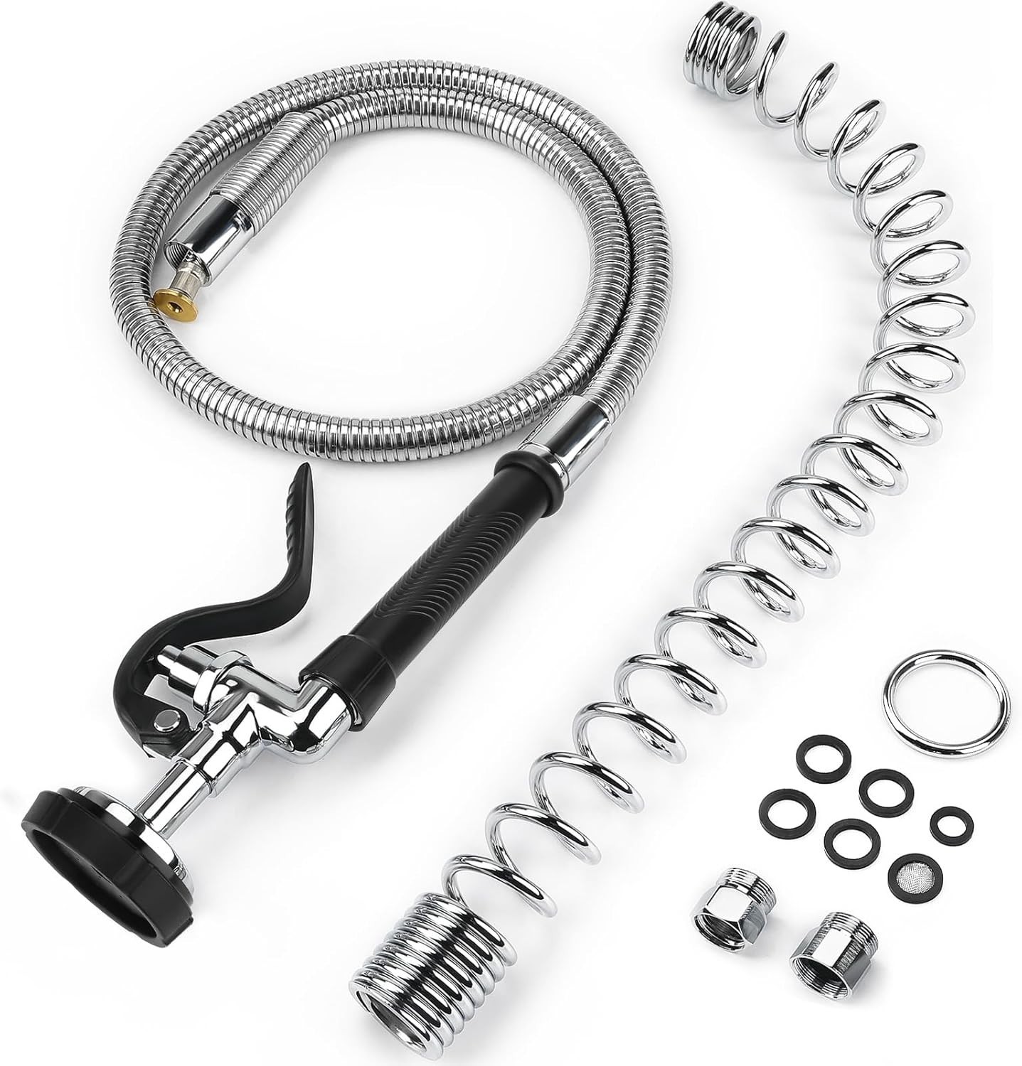 Spray Valve with 45" Flexible Stainless Steel Hose & Pre-Rinse Overhead Spring, gallery