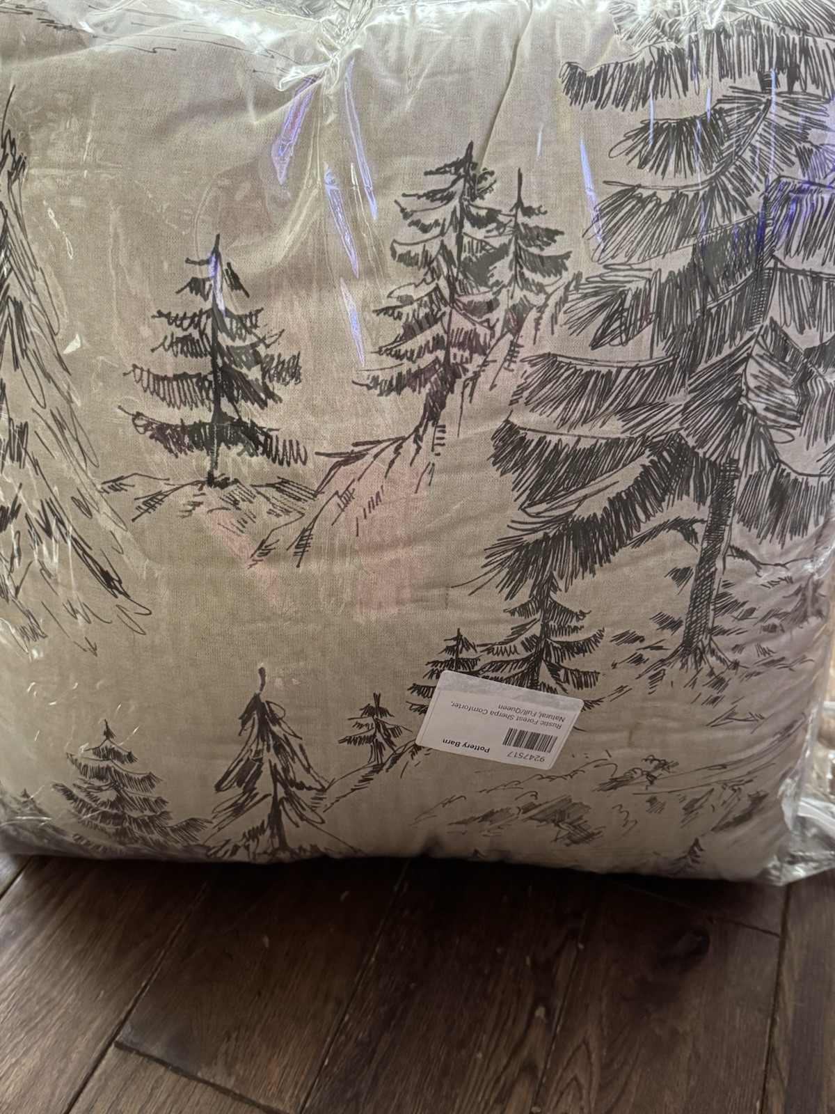 Pottery Barn Rustic Forest Deer Stag Sherpa Full/Queen Quilt Comforter New gallery