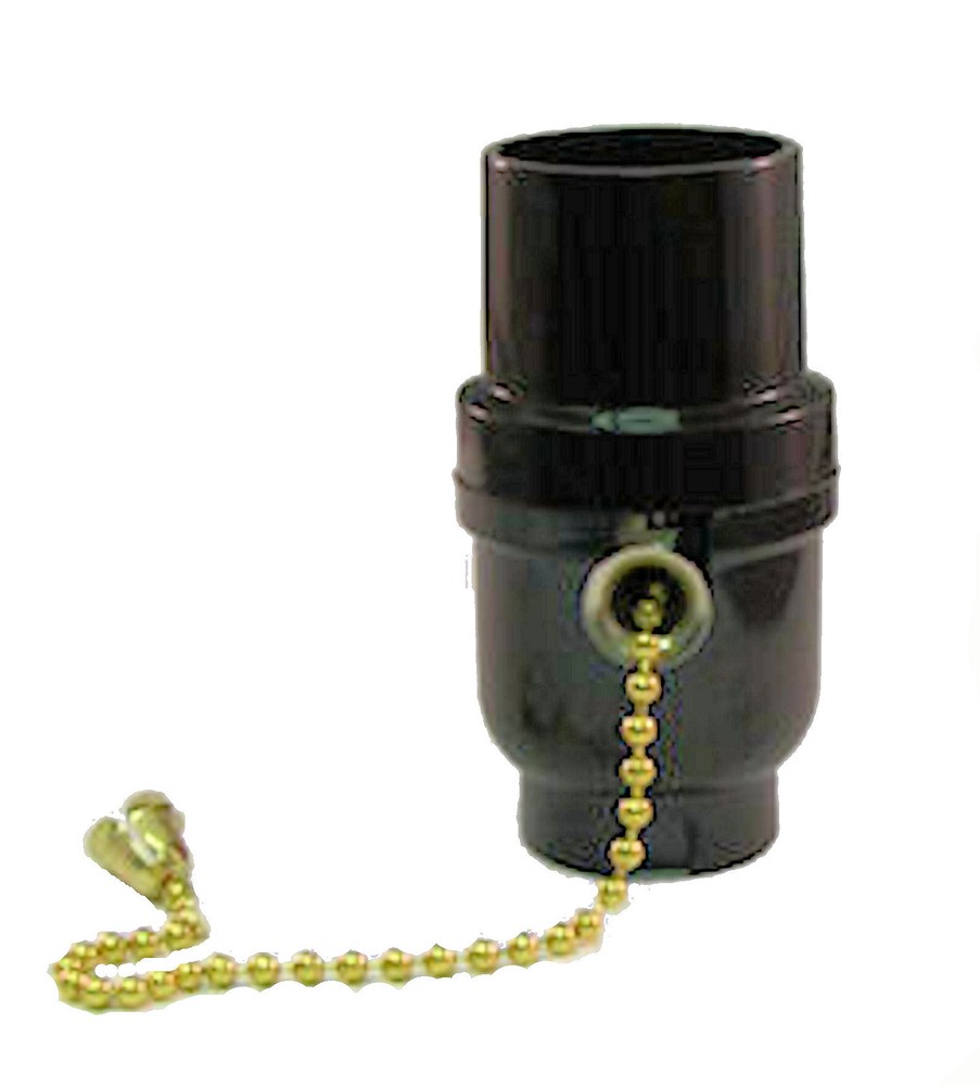 PHENOLIC OFF/ON BRASS PULL-CHAIN SOCKET TR-34