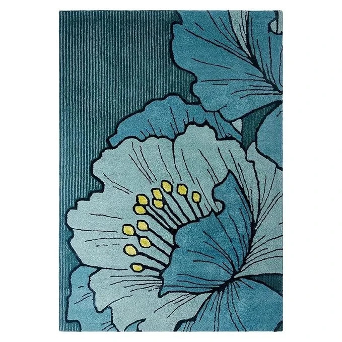 Floral Design Hand Tufted 100% Nz Wool Soft Handmade Rug for home decor rug etc. gallery