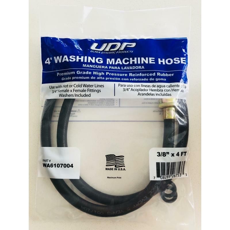 Ultra Dynamic Products 3/8 in. D X 4 ft. L Rubber Washing Machine Hose gallery