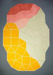 Geometric Hand Tufted Rug – Multi-Color loop-cut pile and shapes runner, octagon