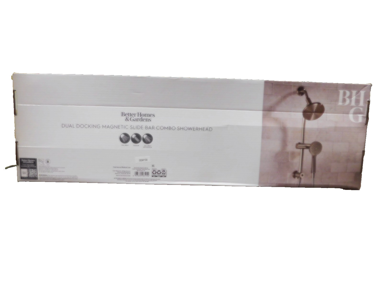 Better Homes & Gardens Dual Docking Magnetic Slide Bar Combo Showerhead-Satin gallery