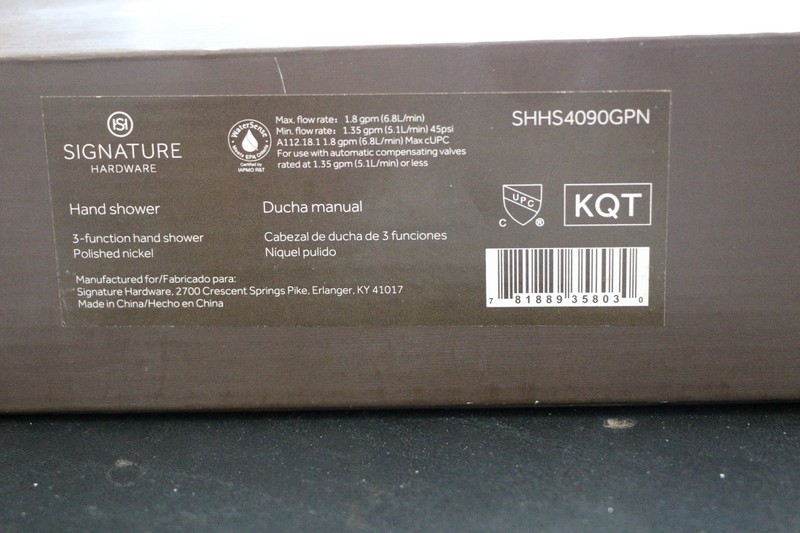 Signature Hardware Pinecrest Hand Shower Model: SHHS4090GPN READ DESCRIPTION gallery