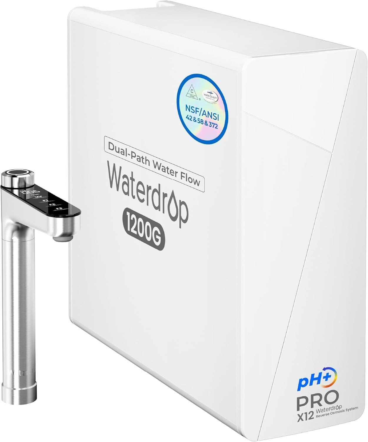 [ Dual Flow ] Waterdrop X12-PRO 1200 GPD Reverse Osmosis Water Filter, Alkaline gallery