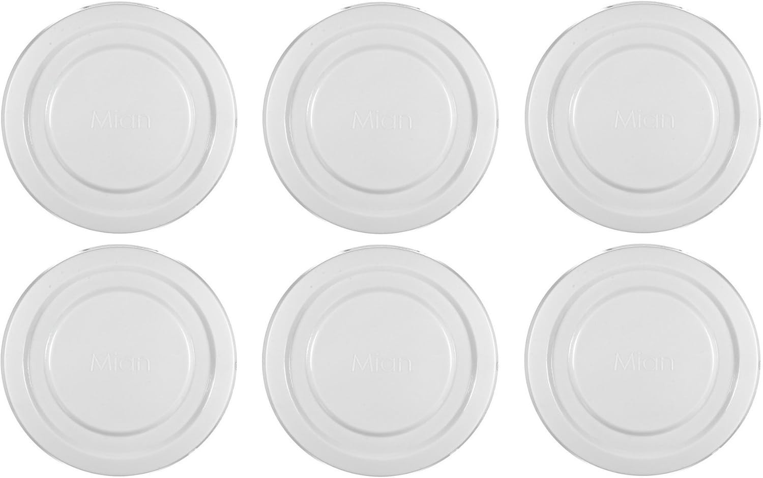White Plastic Lids fits Luminarc Working Glass 6 Pack gallery